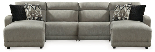 Colleyville Stone 4pc Power Reclining Sectional with Chaise