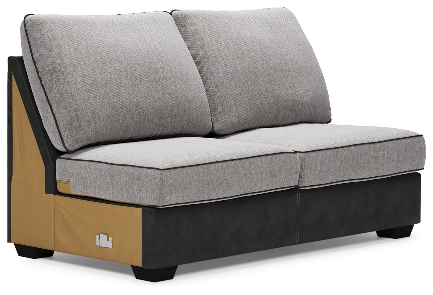 Bilgray Pewter 3-Piece Sectional with Ottoman