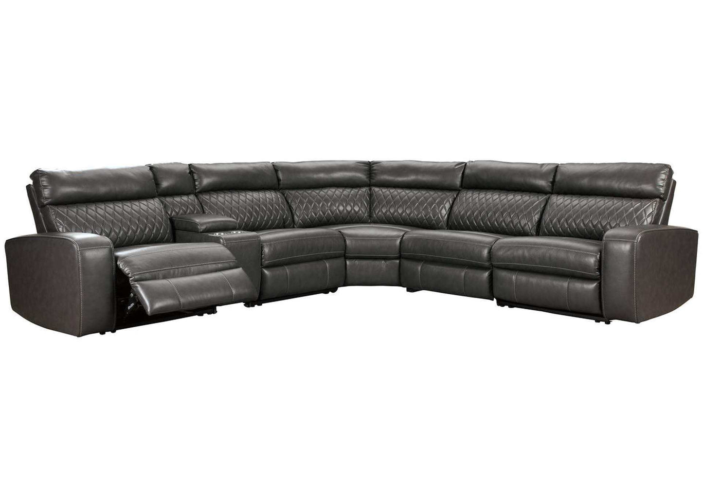 Samperstone Gray 6pc Power Reclining Sectional