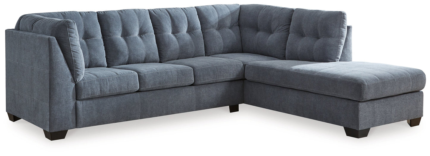 Marleton Denim 2pc Sectional with Chaise