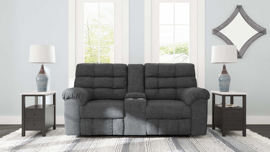 Wilhurst Marine Reclining Loveseat w/ Console