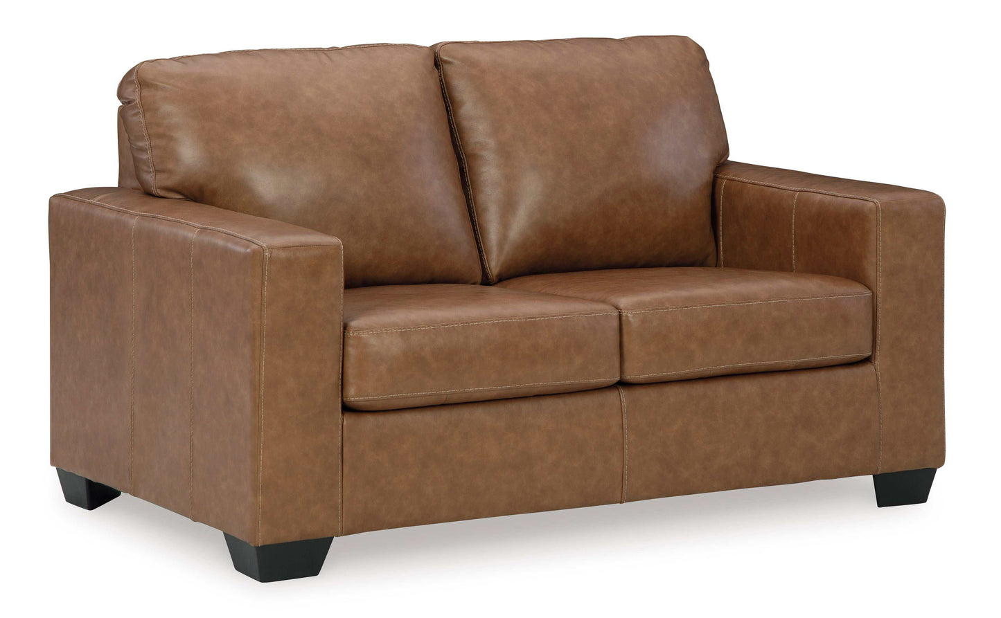 Bolsena Caramel Leather Loveseat