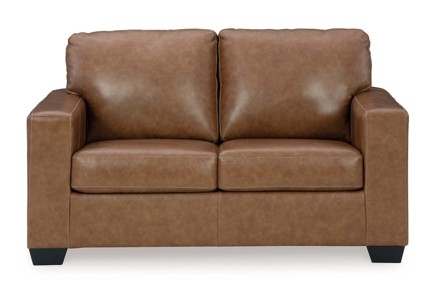 Bolsena Caramel Leather Loveseat