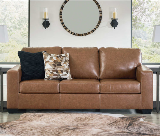 Bolsena Caramel Leather Sofa