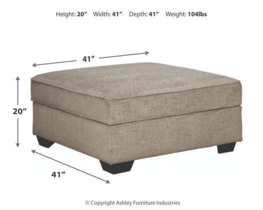 Bovarian Stone Ottoman w/ Storage