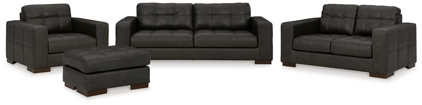 Luigi Thunder Sofa, Loveseat, Oversized Chair and Ottoman