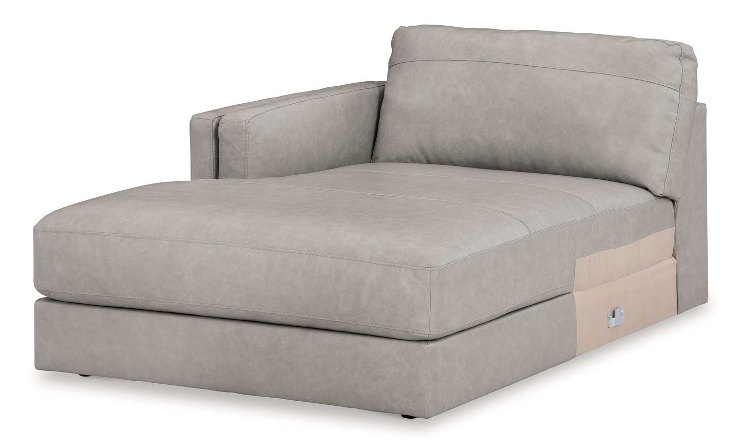 Amiata Glacier Leather 2pc LAF Chaise Sectional