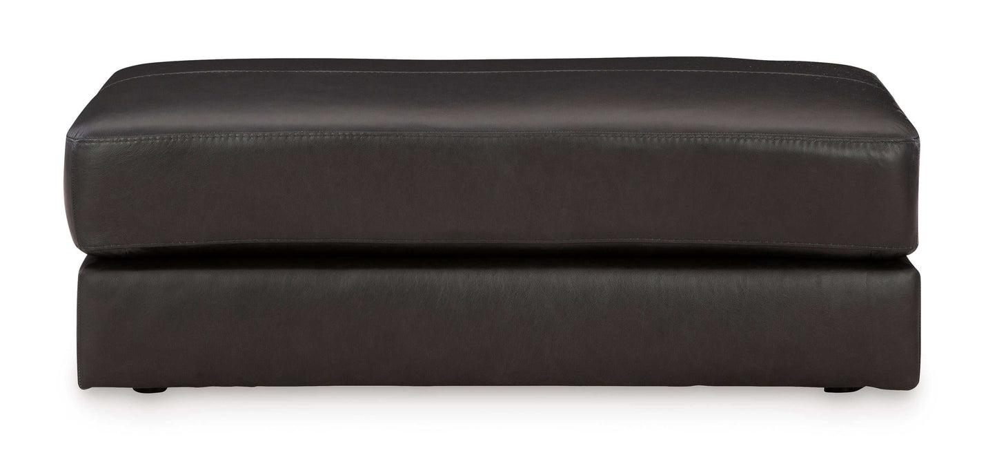 Amiata Onyx Leather Loveseat