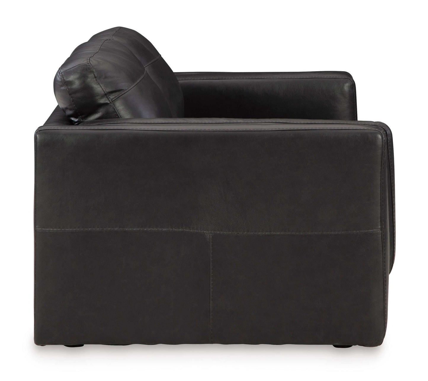 Amiata Onyx Leather Loveseat