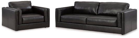 Amiata Black Sofa and Oversized Chair