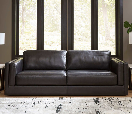 Amiata Onyx Leather Sofa