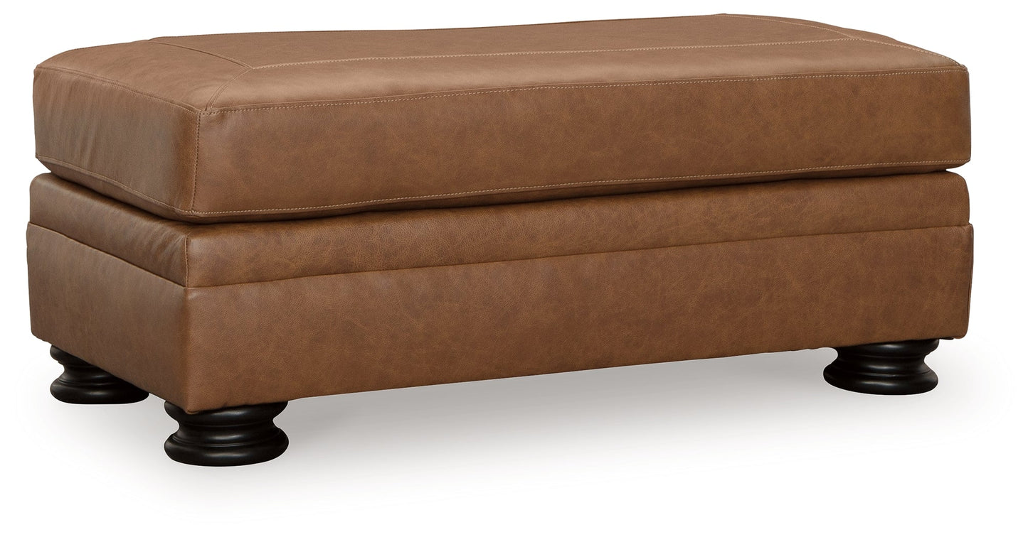 Carianna Caramel Sofa, Loveseat, Oversized Chair and Ottoman