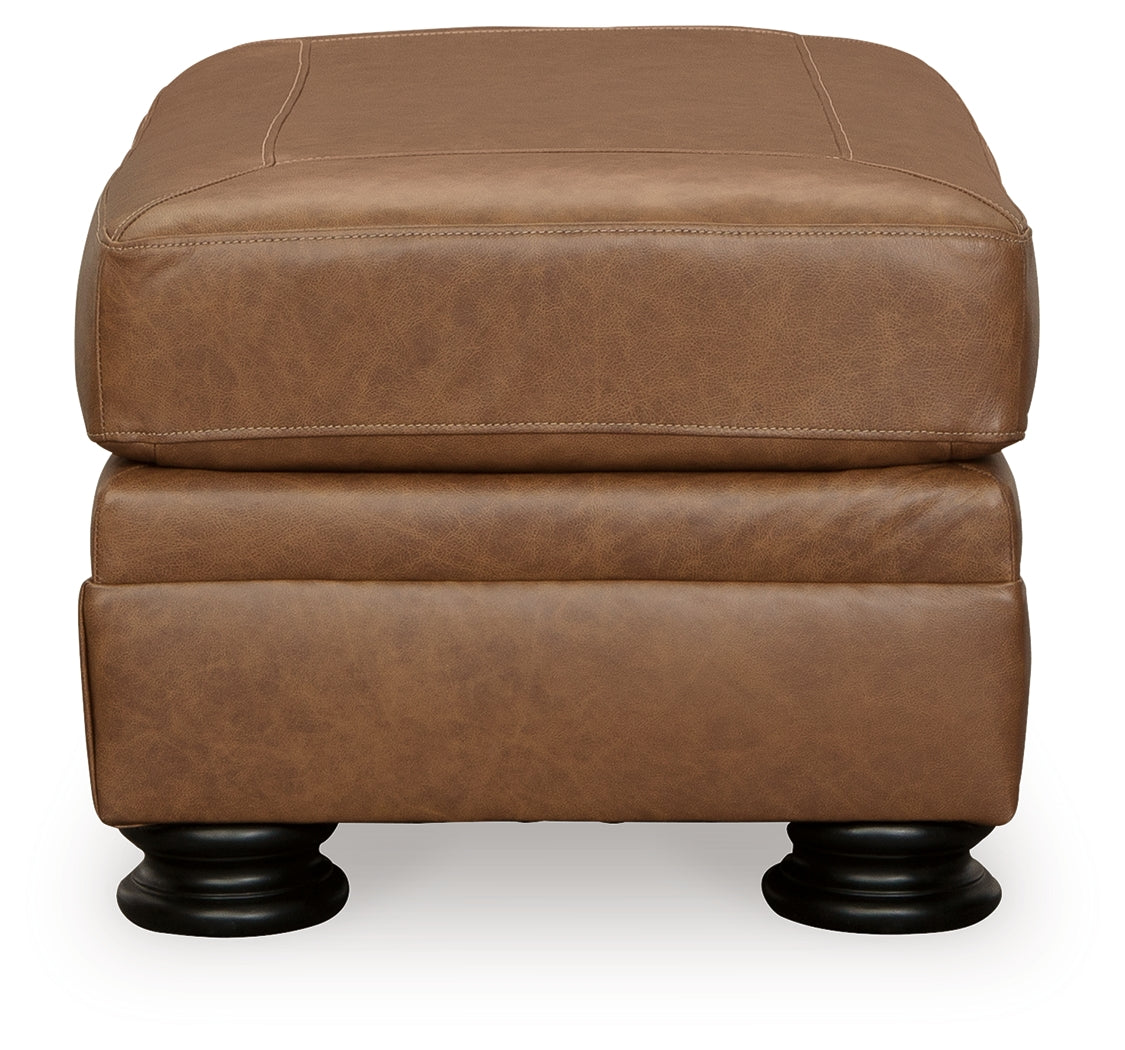 Carianna Caramel Oversized Chair and Ottoman