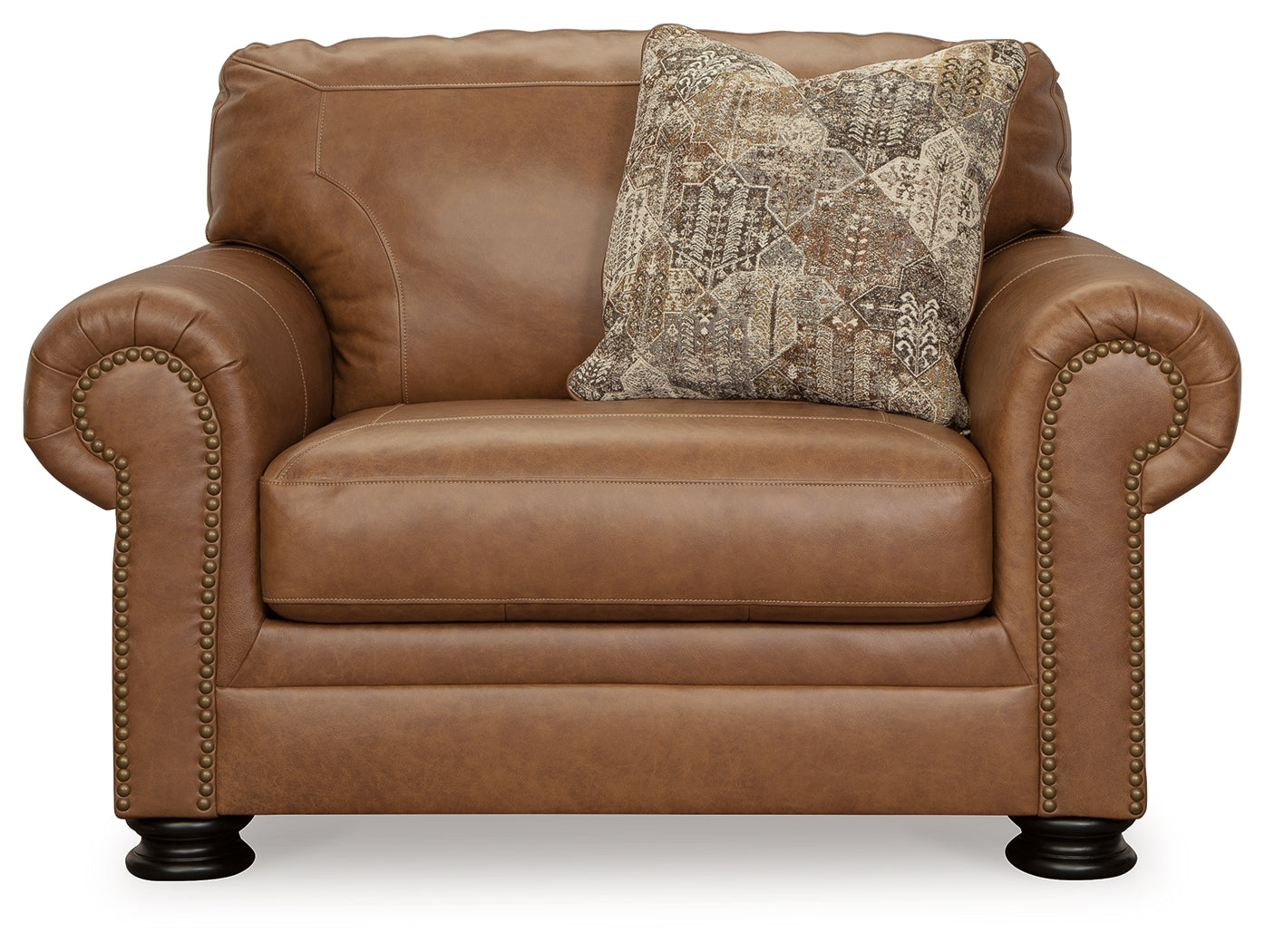 Carianna Caramel Sofa, Loveseat, Oversized Chair and Ottoman