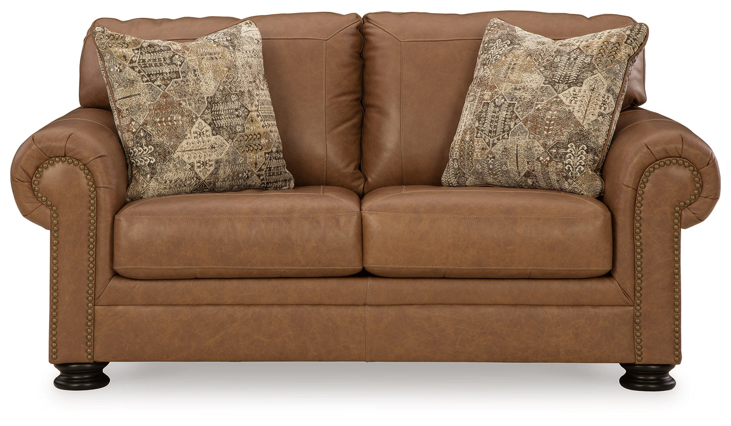 Carianna Caramel Sofa, Loveseat, Oversized Chair and Ottoman