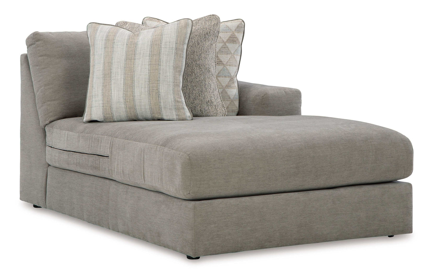 Avaliyah Ash Gray Chenille 4pc "U" Shape Double Chaise Sectional