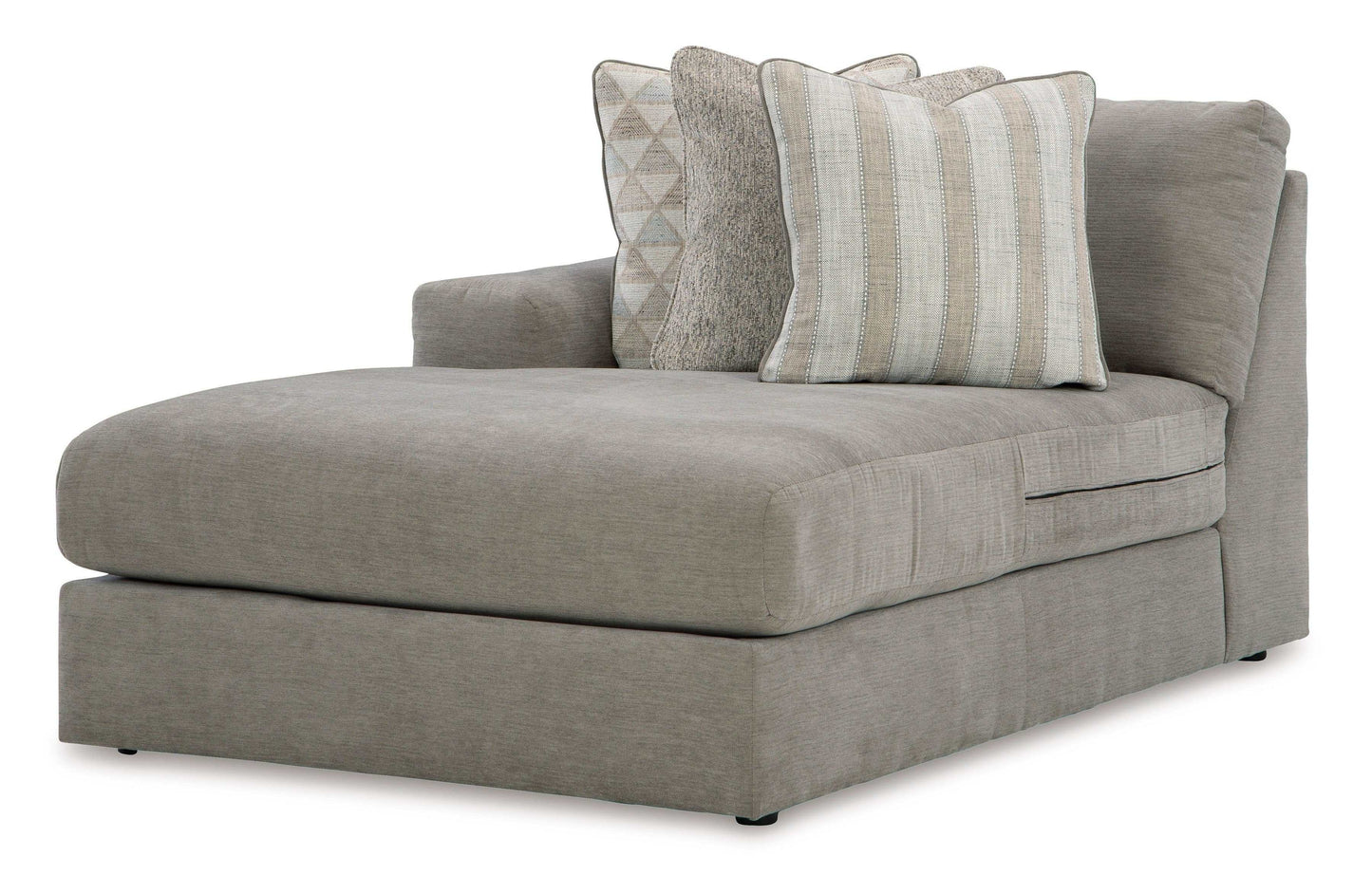 Avaliyah Ash Gray Chenille 6pc LAF Chaise Sectional