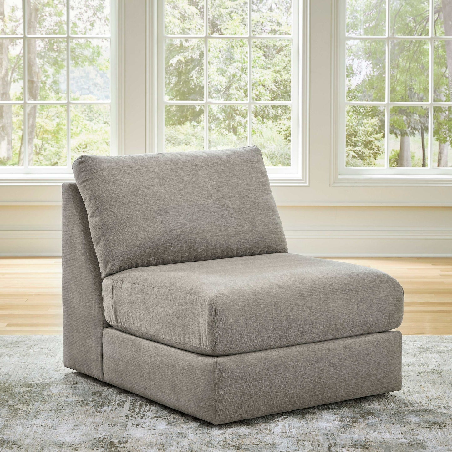 Avaliyah Ash Gray Chenille 3pc LAF Chaise Sectional