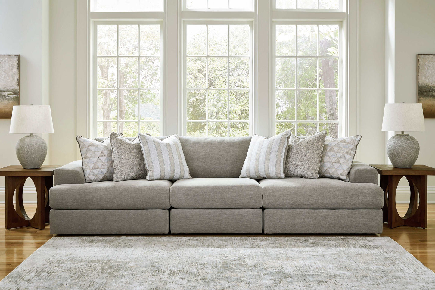 Avaliyah Ash Gray Chenille Modular Sectional Units Create your own Style