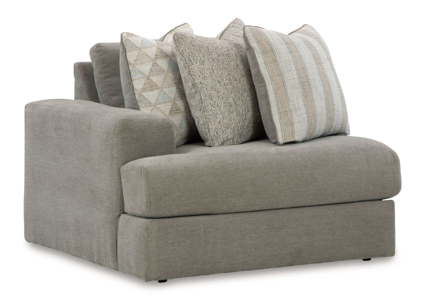 Avaliyah Ash Gray Chenille 3pc Sectional Sofa