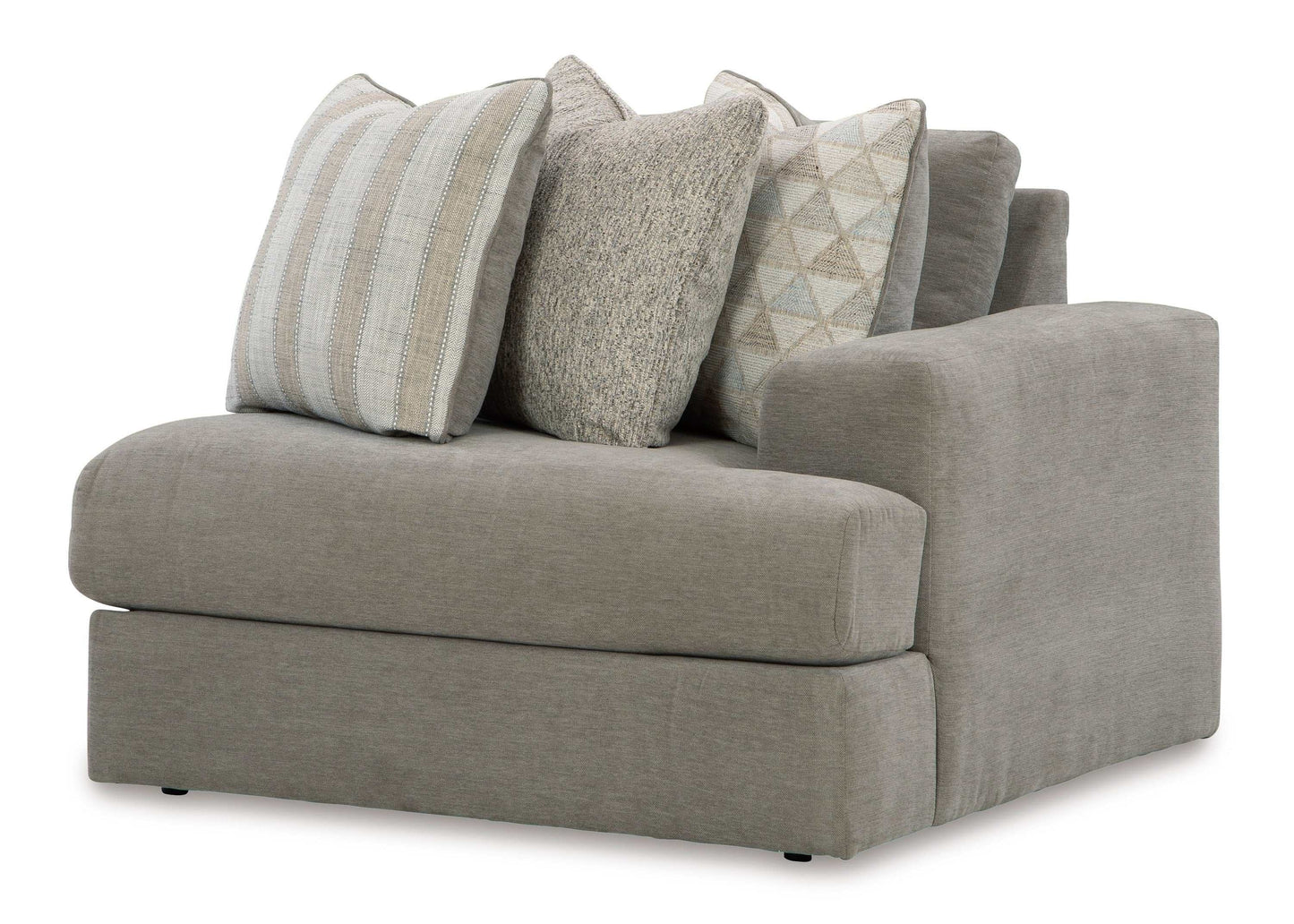 Avaliyah Ash Gray Chenille 6pc LAF Chaise Sectional