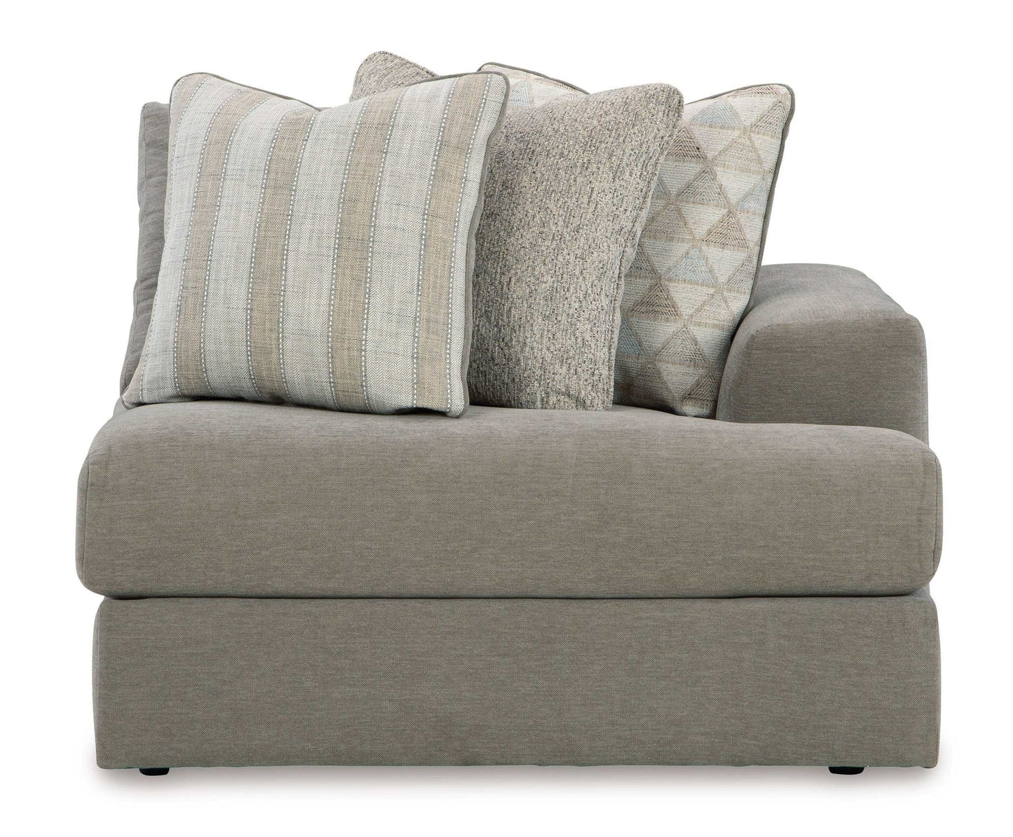 Avaliyah Ash Gray Chenille 3pc LAF Chaise Sectional