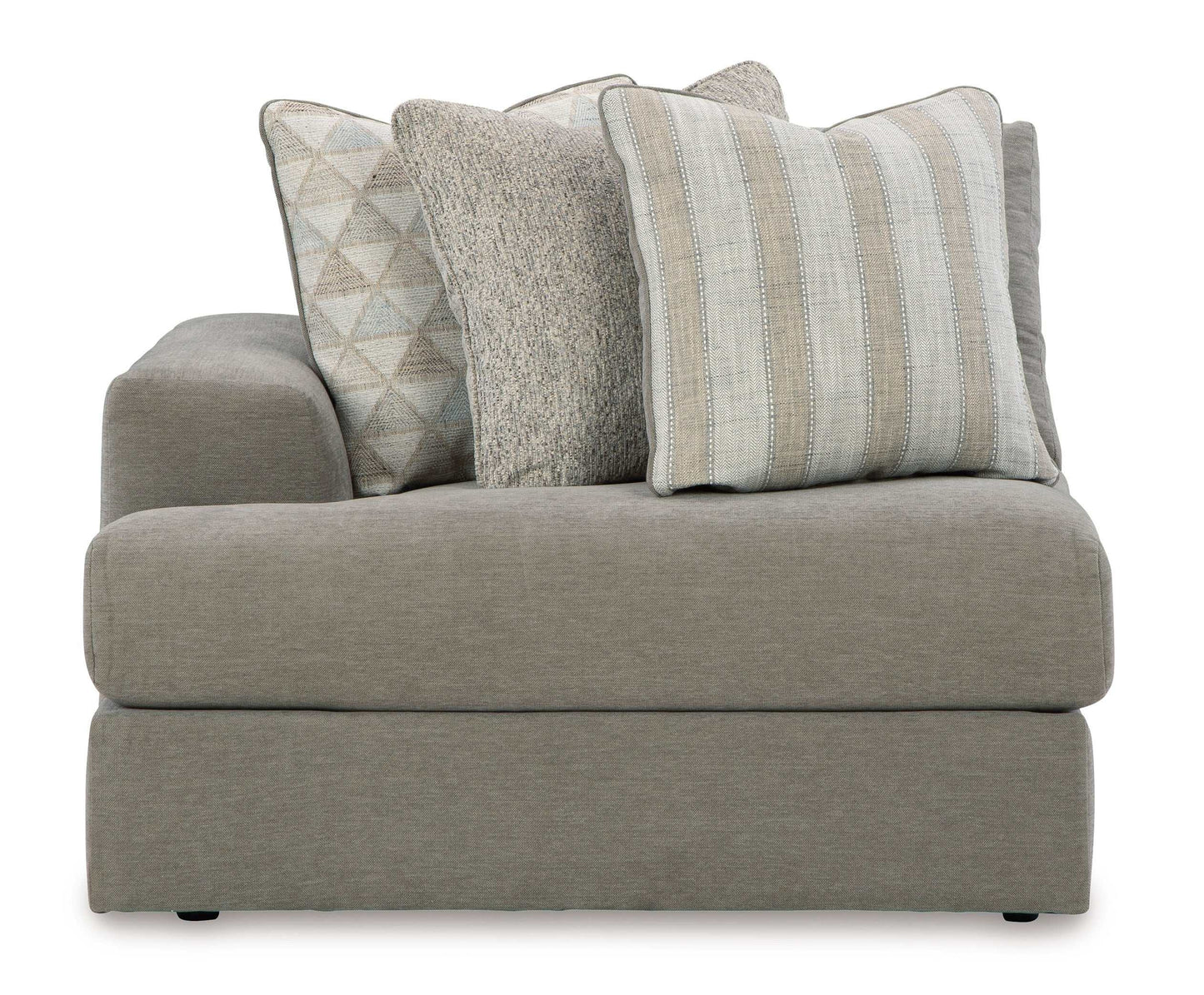 Avaliyah Ash Gray Chenille 2pc Sectional Loveseat