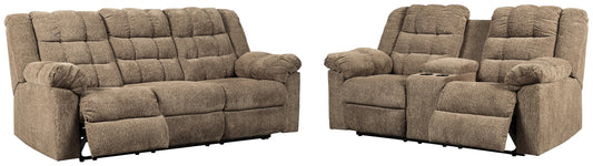 Workhorse Cocoa Reclining Sofa and Loveseat