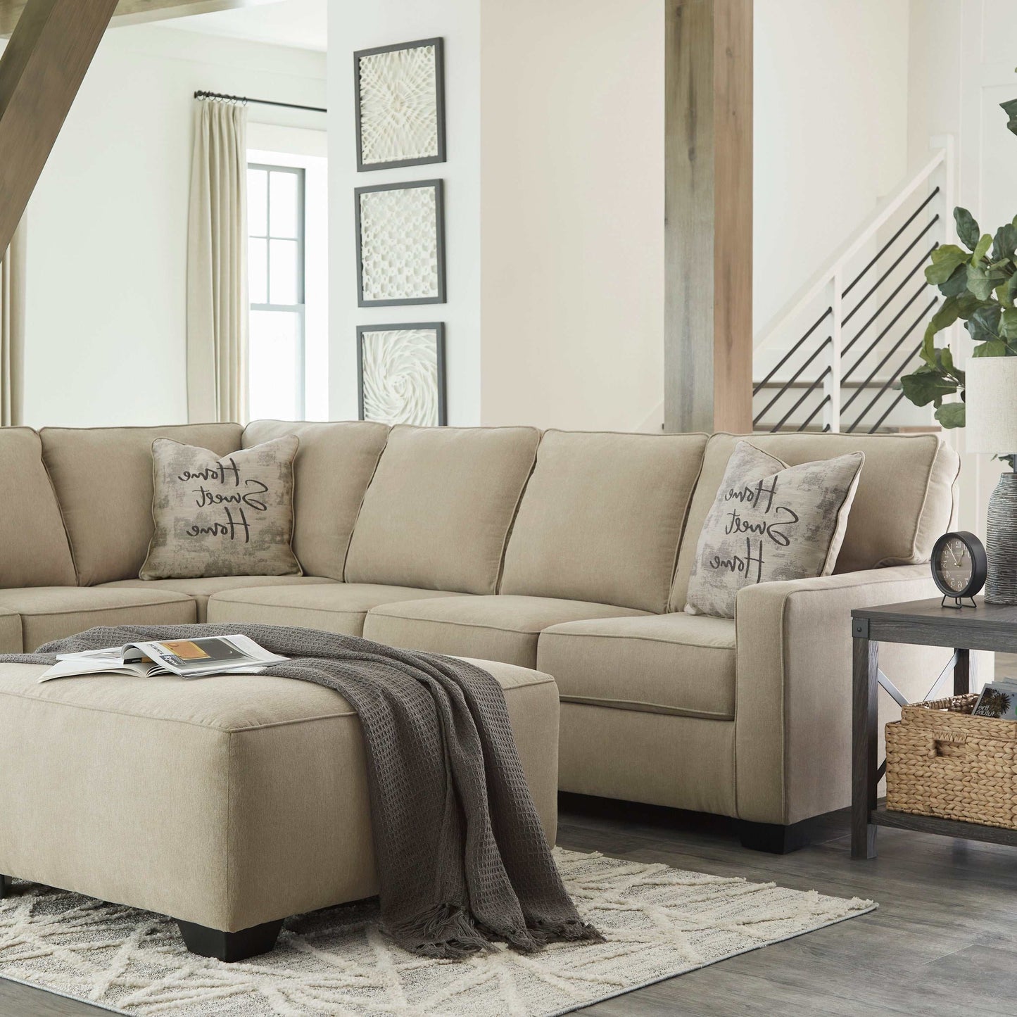 Lucina Quartz Beige 3pc RAF Sectional Sofa