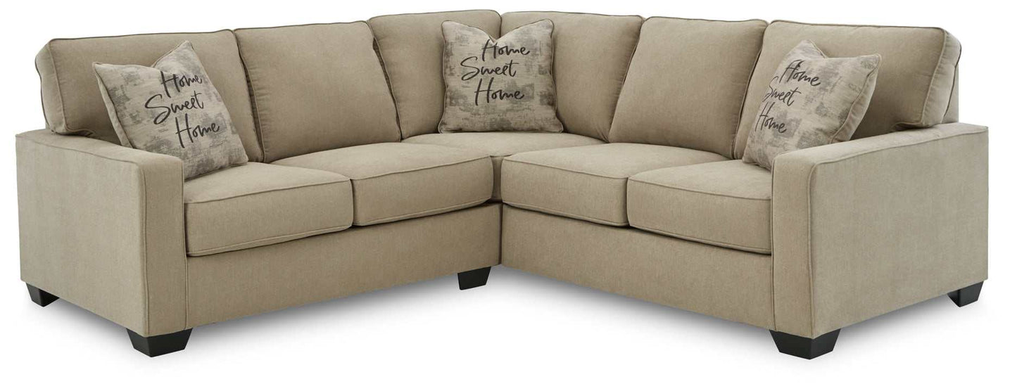 Lucina Quartz Beige 2pc RAF Sectional Sofa