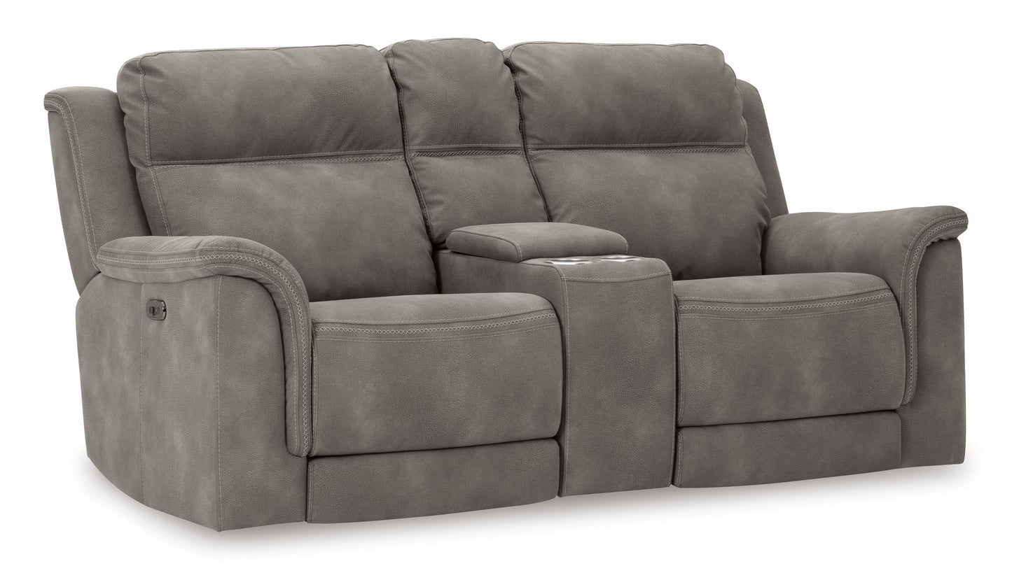 Next-Gen DuraPella Gray Power Reclining Sofa, Loveseat and Recliner