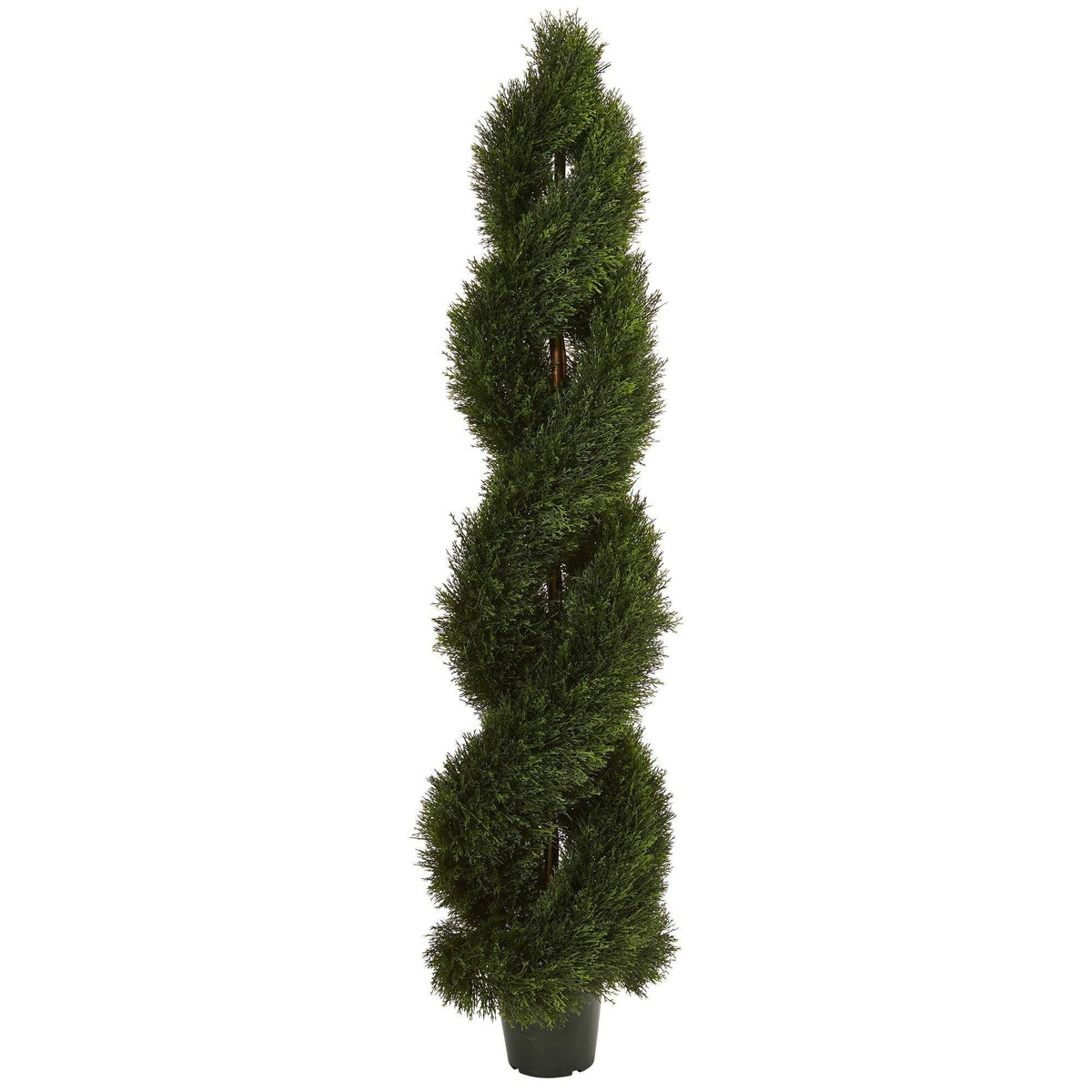 6' Double Pond Cypress Spiral Topiary UV Resistant (Indoor/Outdoor) - Ornate Home