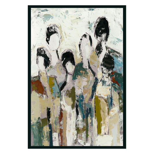 6 People Multicolor Painting 48x72 by Buddy Whitlock - Ornate Home