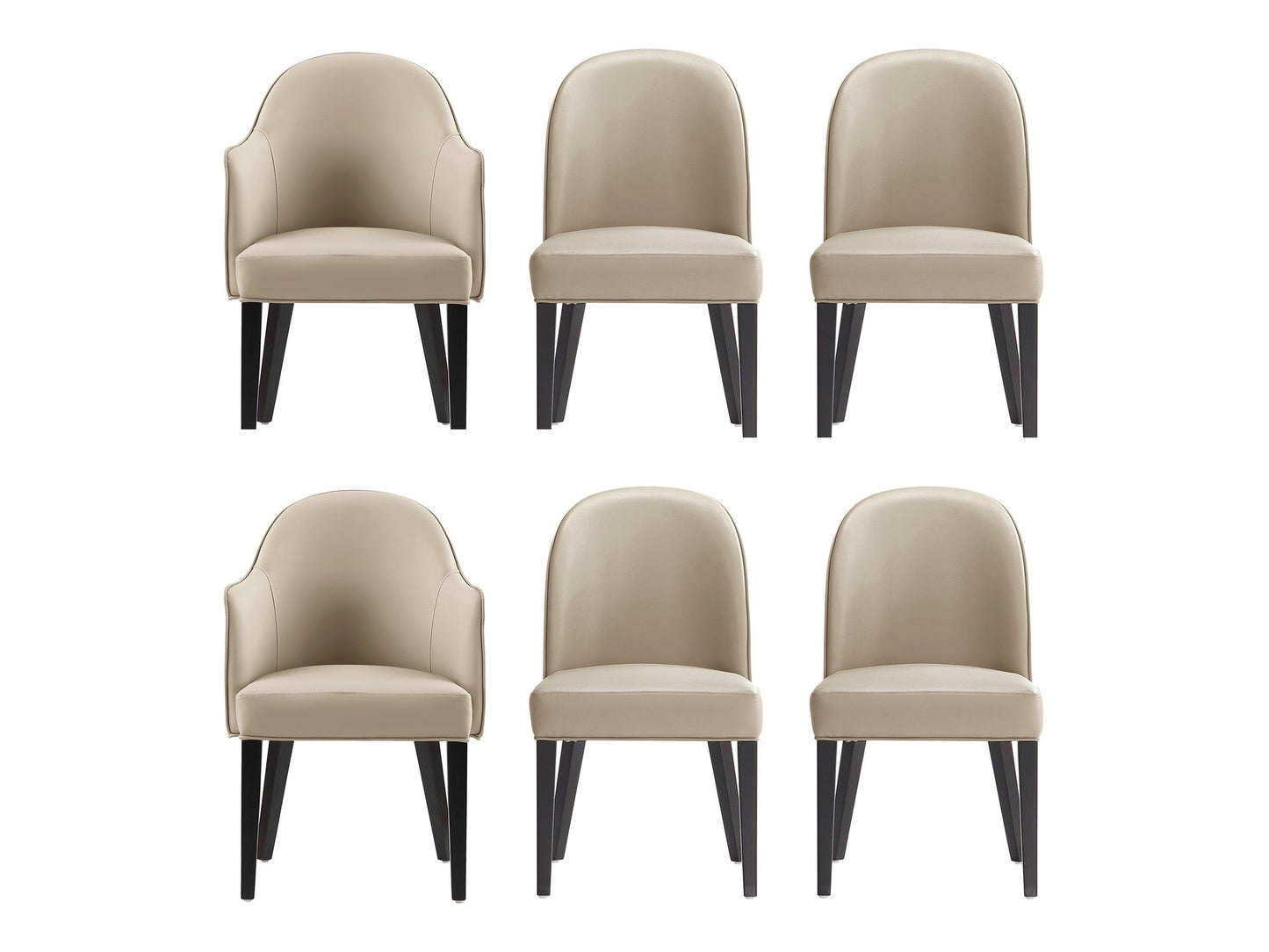 6-Piece Hillman Dining Chair and Arm Chair in Sand - Ornate Home