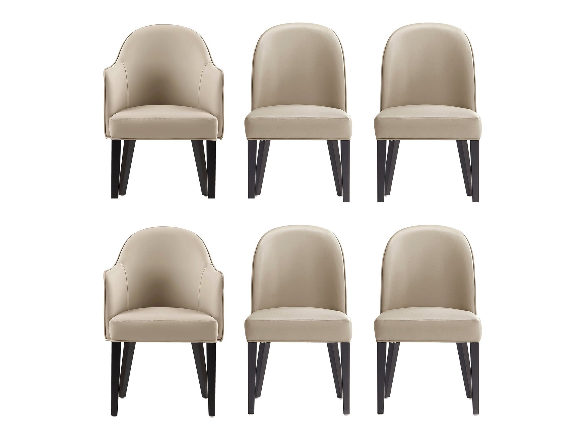 6-Piece Hillman Dining Chair and Arm Chair in Sand - Ornate Home