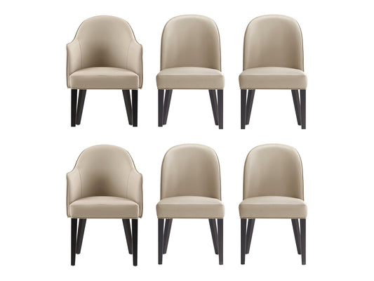 6-Piece Hillman Dining Chair and Arm Chair in Sand - Ornate Home