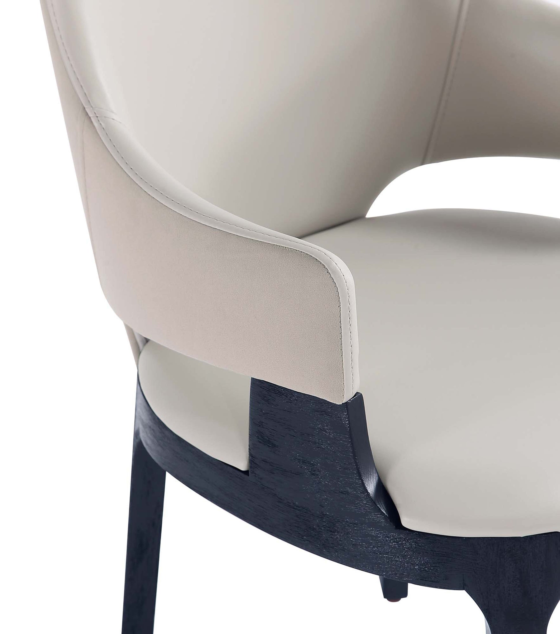 6-Piece Kara Dining Side and Arm Chairs in Light Grey - Ornate Home
