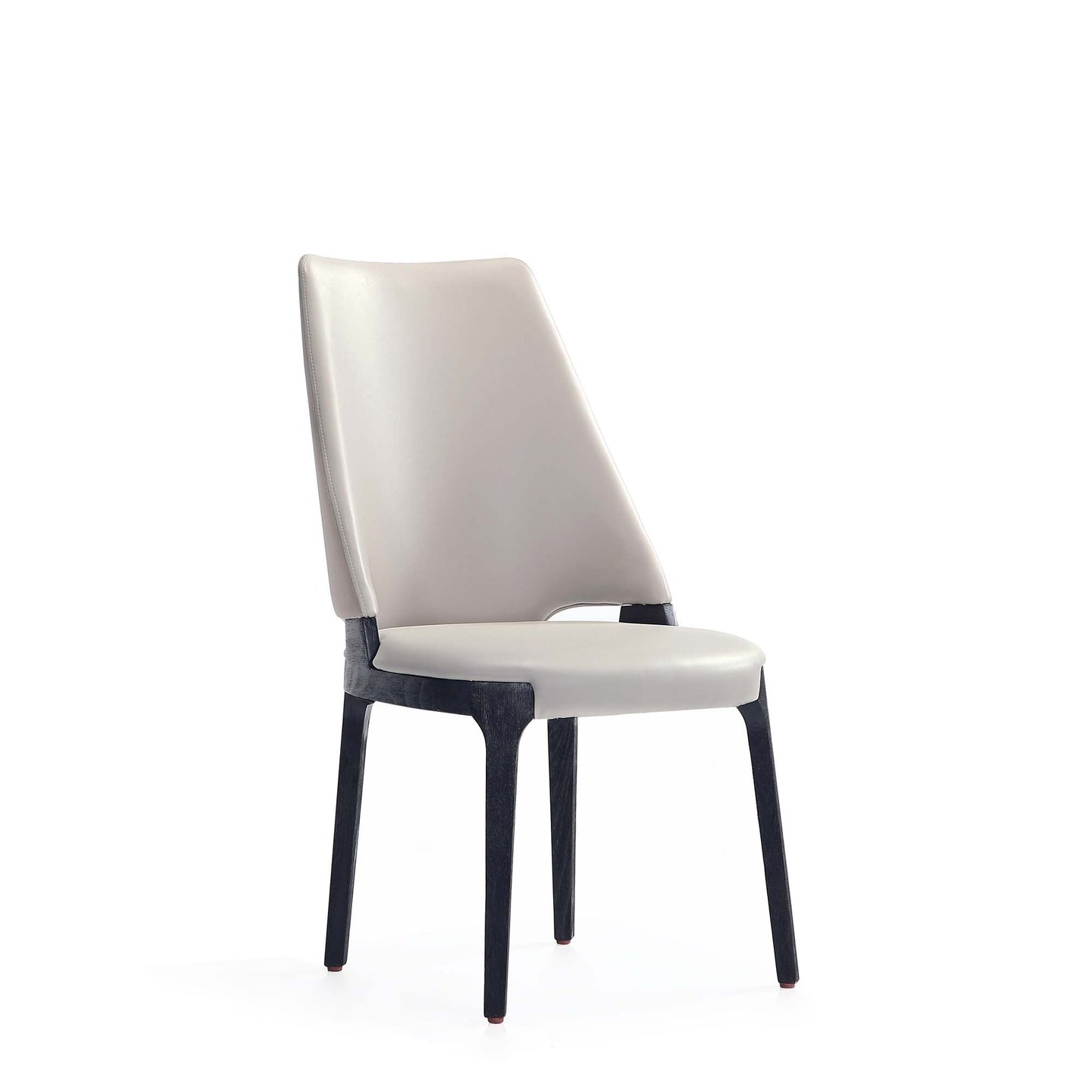 6-Piece Kara Dining Side and Arm Chairs in Light Grey - Ornate Home