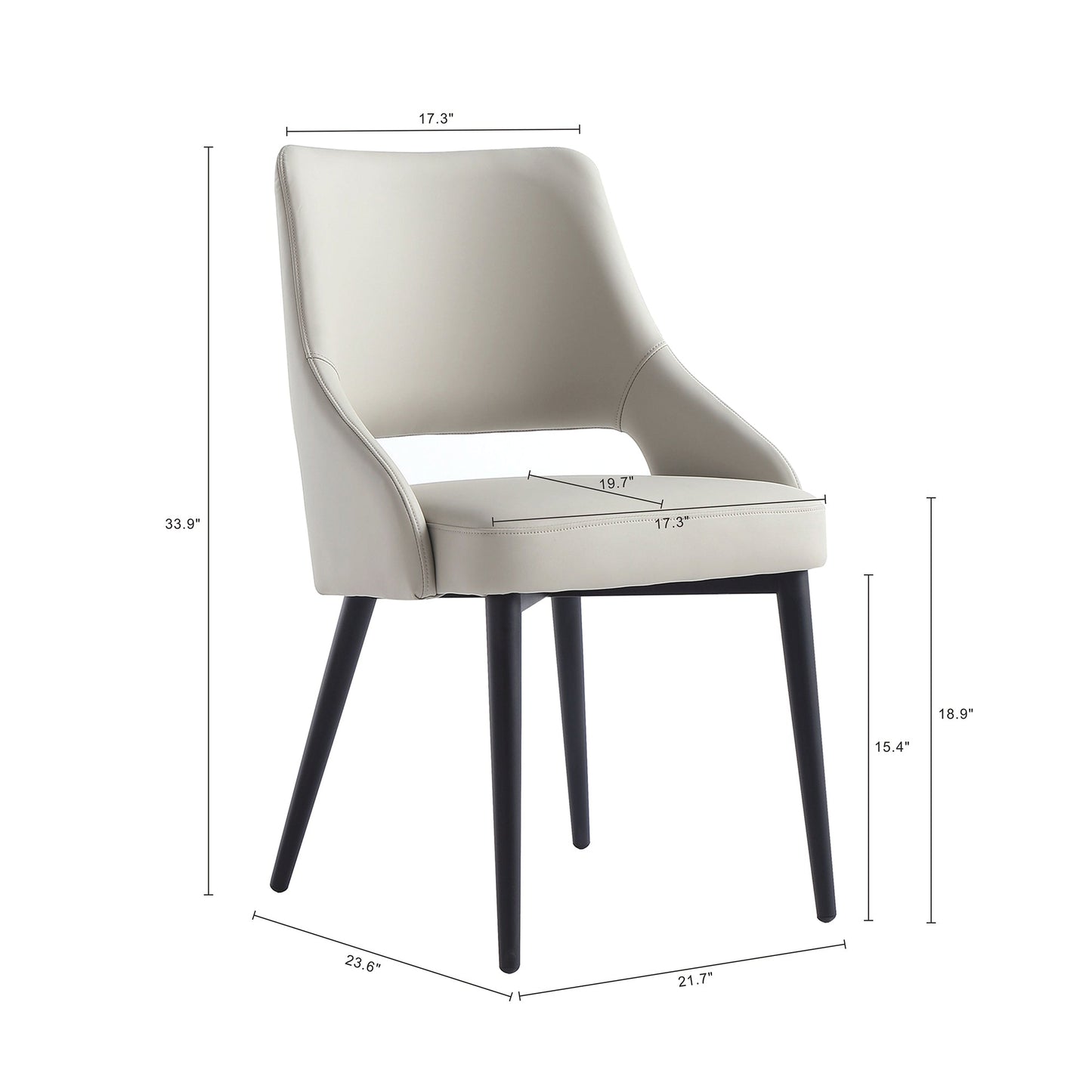 6-Piece Tremont Dining Chair in Stone - Ornate Home