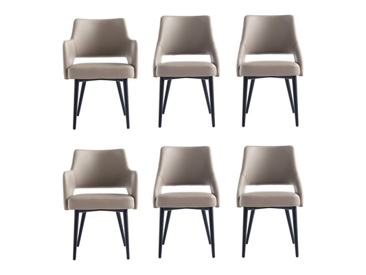 6-Piece Tremont Dining Chair in Taupe - Ornate Home
