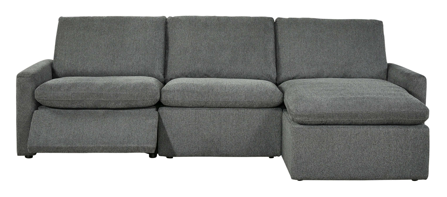 Hartsdale Granite 3pc Power Reclining Sectional w/ RAF Chaise