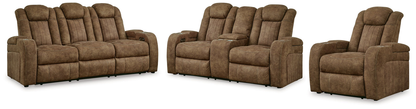 Wolfridge Brown Power Reclining Sofa, Loveseat and Recliner