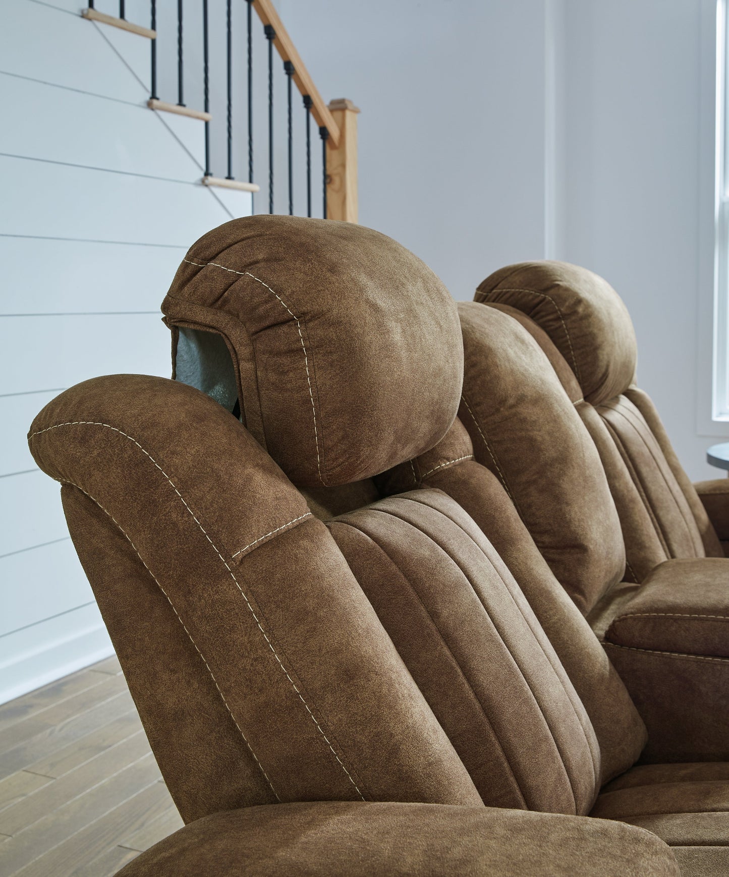 Wolfridge Brown Power Reclining Sofa and Loveseat