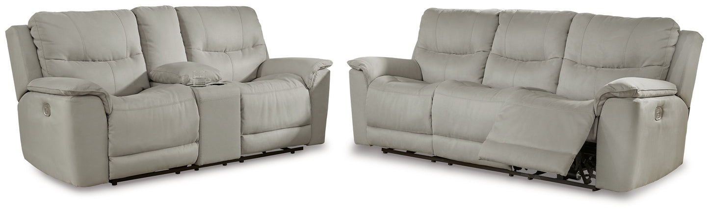 Next-Gen Gaucho Fossil Power Reclining Sofa and Loveseat