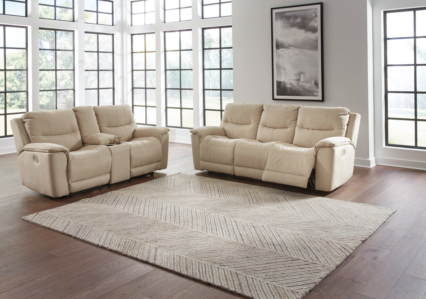 Next-Gen Gaucho Latte Power Reclining Sofa, Loveseat and Recliner