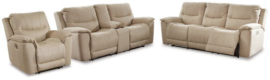 Next-Gen Gaucho Latte Power Reclining Sofa, Loveseat and Recliner