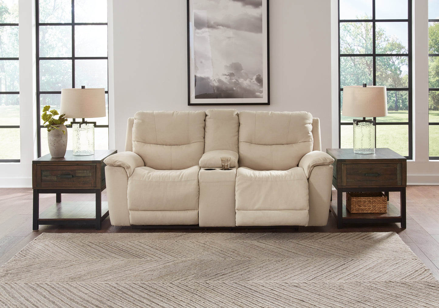 Next-Gen Latte Gaucho Power Reclining Loveseat with Console