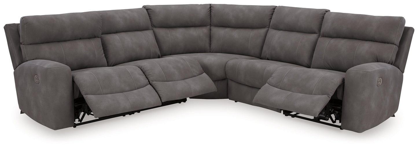 Next-Gen DuraPella Slate 5-Piece Power Reclining Sectional