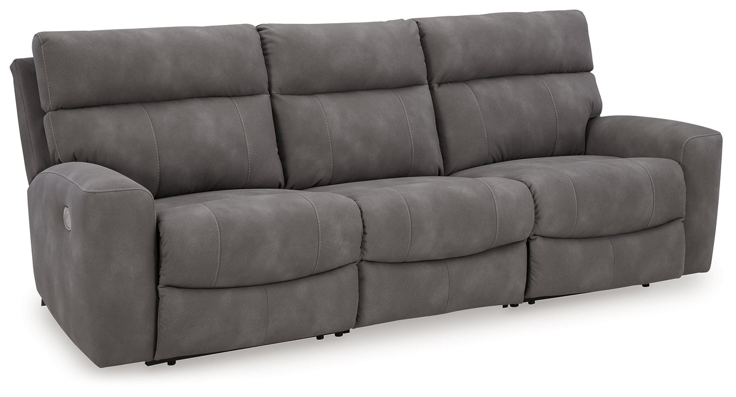 Next-Gen DuraPella Slate 3-Piece Power Reclining Sectional Sofa