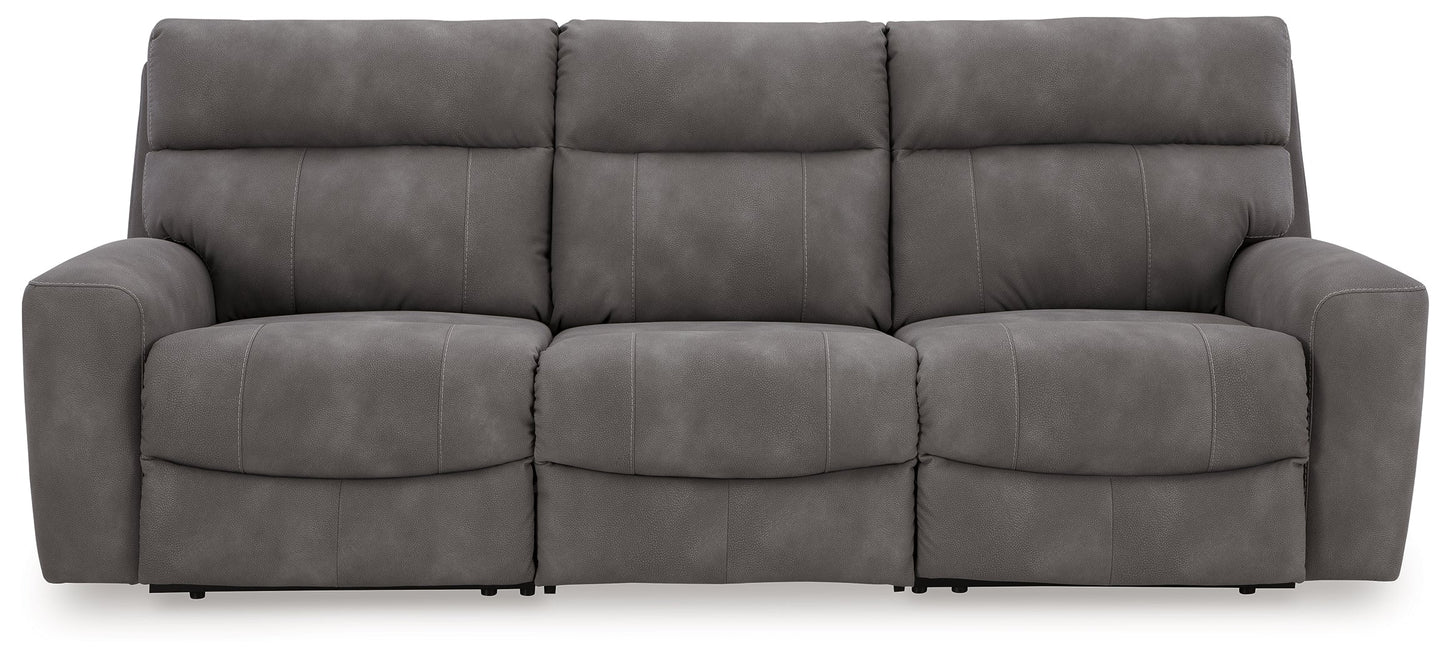 Next-Gen DuraPella Slate 3-Piece Power Reclining Sectional Sofa